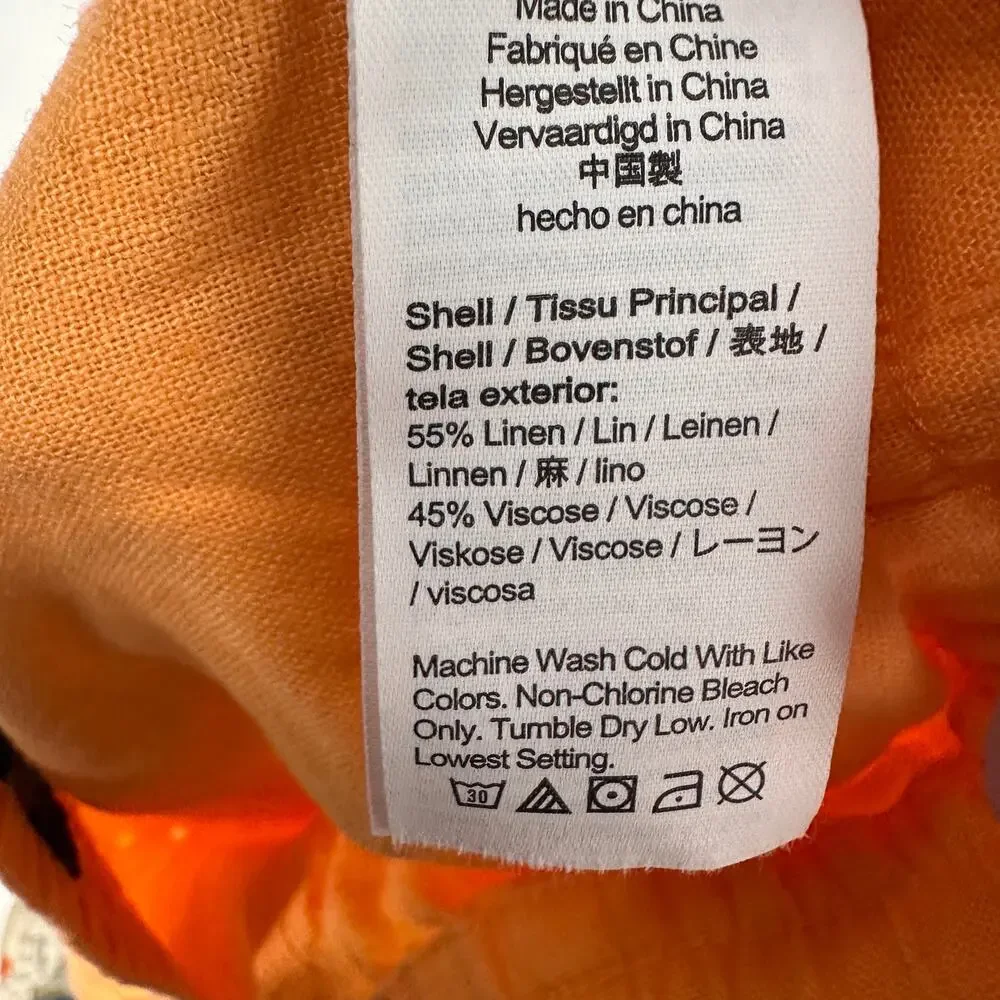 J. CREW NWT Orange Drawstring Linen Blend Shorts // S